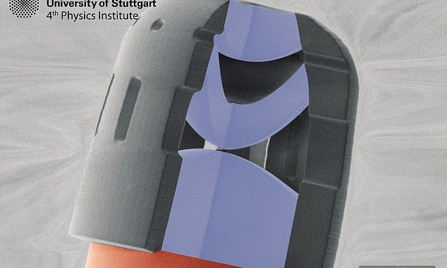 The world's smallest lens revealed: 3D-printed device could make surveillance cameras twice the width of a human hair
